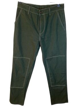 Daily Paper Workwear Pants Green Contrast Stitch Streetwear Utility